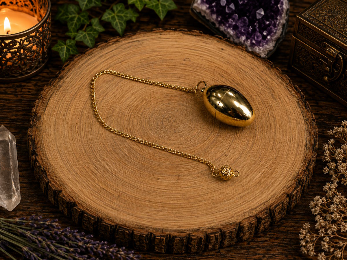 Péndulo Huevo bronce con testigo 3 cm 25 Gramos